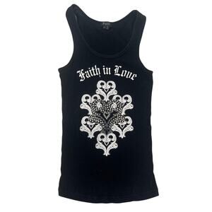 Faith Brand Women’s XS Faith In Love Bling Tank Top